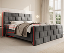 Bild 4 von Boxspringbett Tarifa 180x200cm Velour Anthrazit / SL 3 / Deren 11