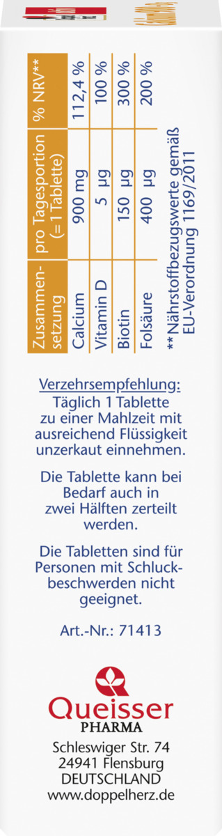 Bild 3 von Doppelherz Großpackung aktiv Calcium + D3, 231,3 g