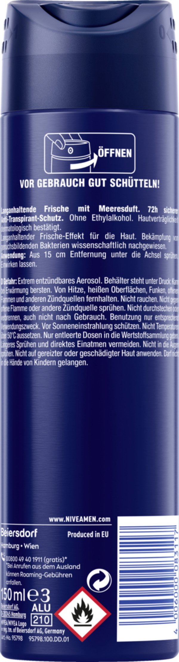 Bild 2 von NIVEA MEN Ultra Charge Anti-Transpirant, 150 ml