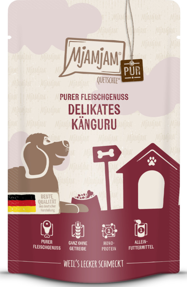 Bild 1 von MjAMjAM Quetschie Purer Fleischgenuss - delikates Känguru pur, 125 g