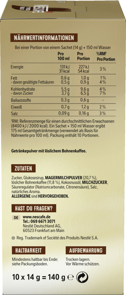 Bild 3 von Nescafé Typ Cappuccino Cremig Zart 1.42 EUR/ 100 g