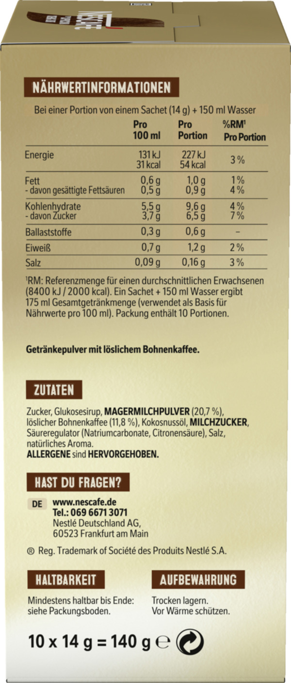 Bild 3 von Nescafé Typ Cappuccino Cremig Zart 1.42 EUR/ 100 g