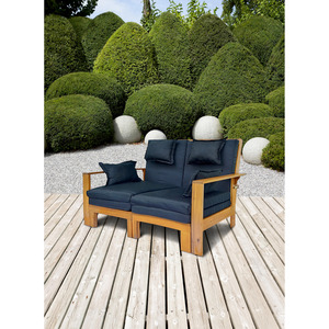 Loungemöbel 'Mauritius' schwarz 140 x 101,5 x 85 cm