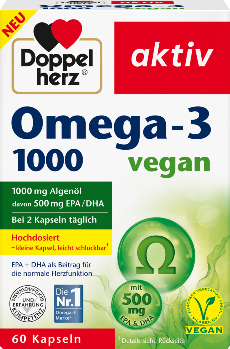 Bild 1 von Doppelherz Omega-3 1000 vegan Kapseln