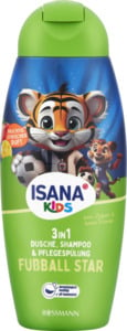 ISANA KiDS 3in1 Fußball Star Dusche, Shampoo & Pflegespülung, 300 ml