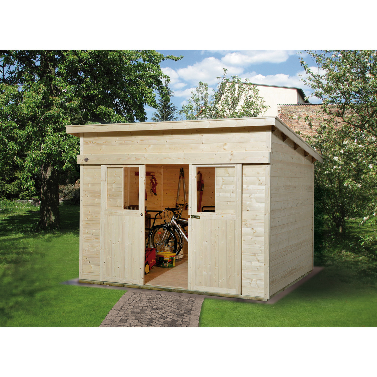 Bild 1 von Weka Gartenhaus Massivholz naturbelassen 295 x 213 cm