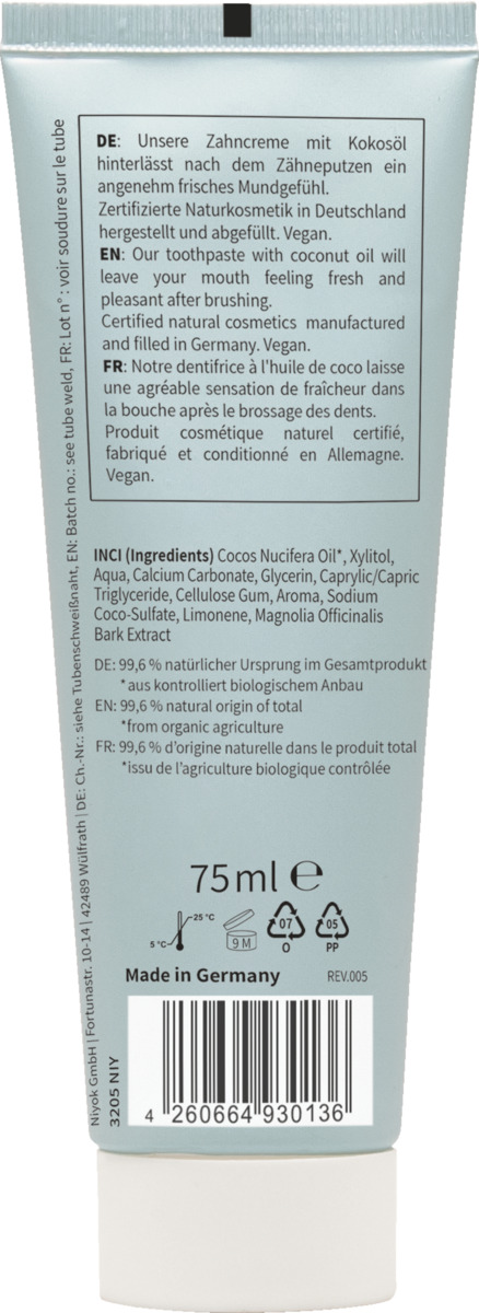 Bild 2 von Niyok Zahncreme Eisminze, 75 ml