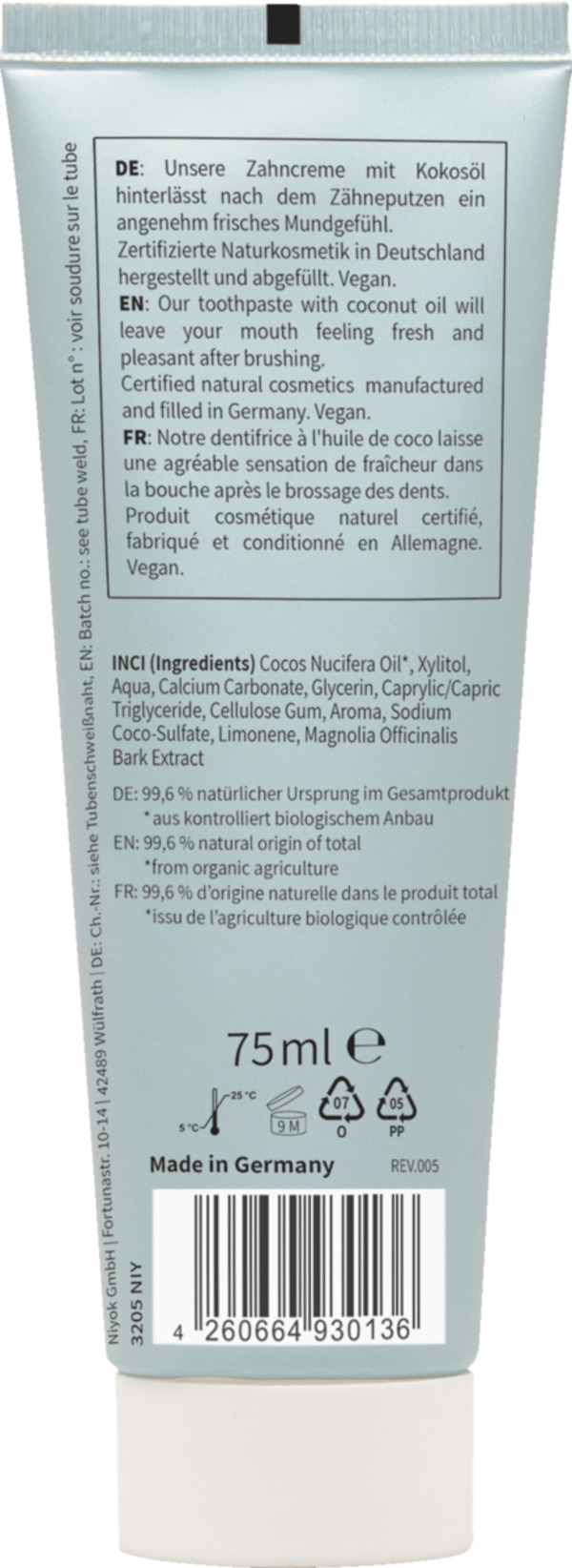 Bild 2 von Niyok Zahncreme Eisminze, 75 ml