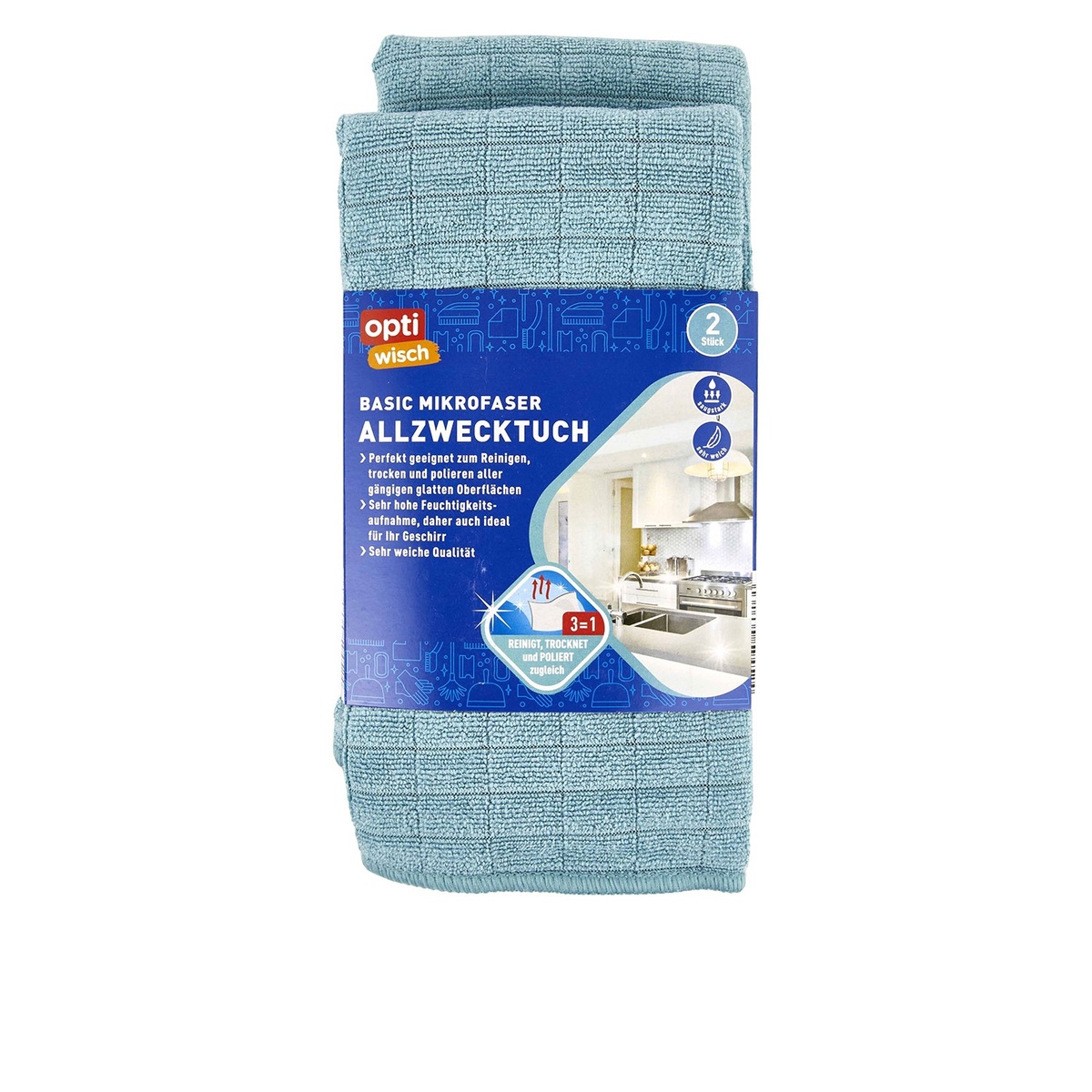 Bild 2 von OPTIWISCH Mikrofaser-Allzwecktücher, 2er-Set