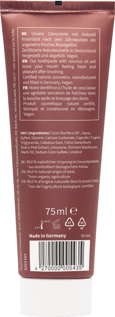 Bild 2 von Niyok Zahncreme Blutorange & Basilikum, 75 ml