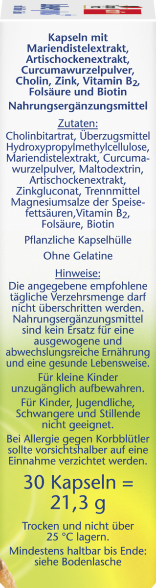 Bild 2 von Doppelherz aktiv Leber plus mit Cholin + Zink 30 Kapseln