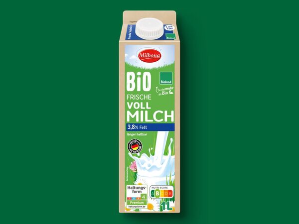 Bild 1 von Bioland Frische Vollmilch, 
         1 l