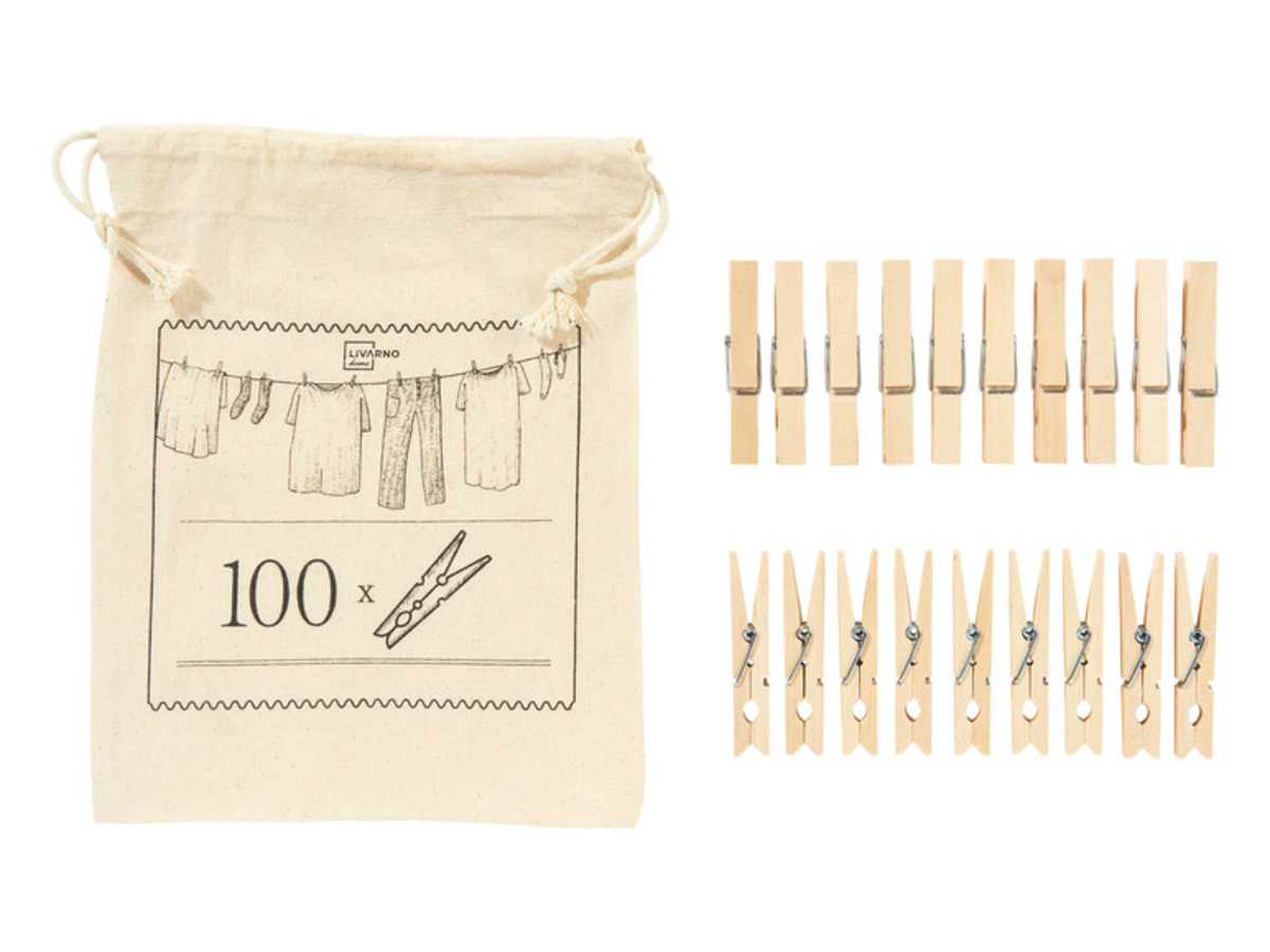 Bild 2 von LIVARNO home Holz-Wäscheklammern / Trocknerbälle aus Wolle, mit Beutel