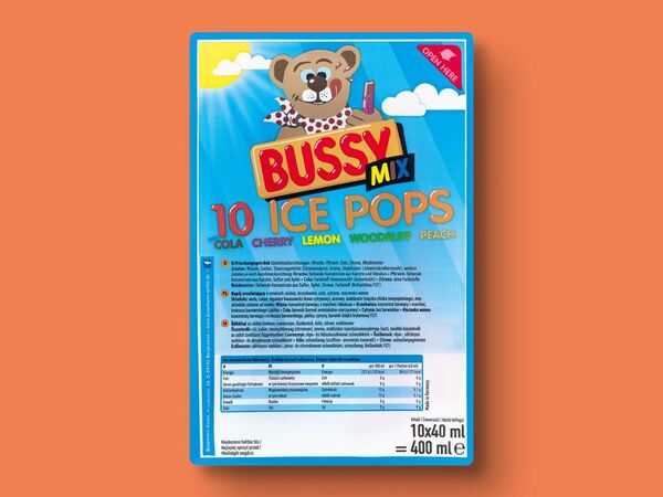 Bild 1 von Bussy Mix Ice Pops Wassereis, 
         400 ml