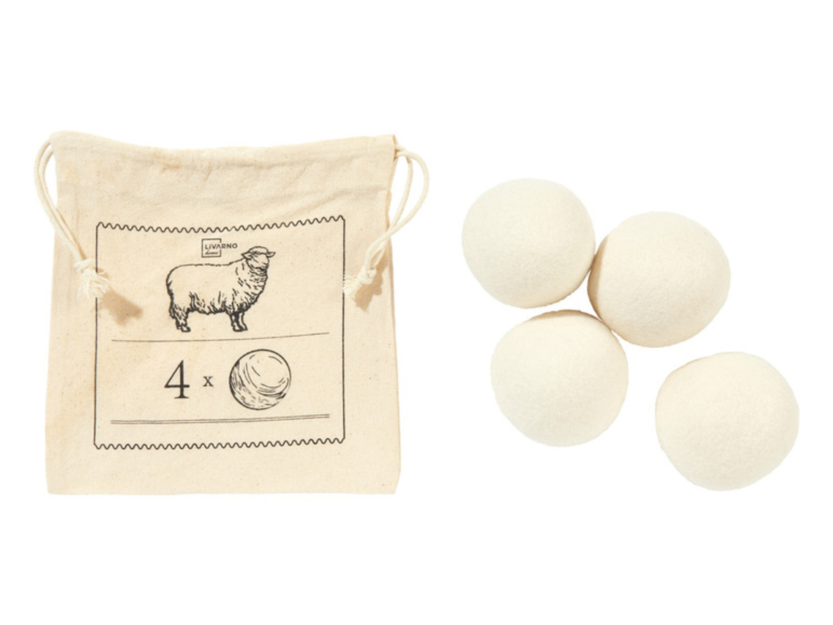 Bild 4 von LIVARNO home Holz-Wäscheklammern / Trocknerbälle aus Wolle, mit Beutel