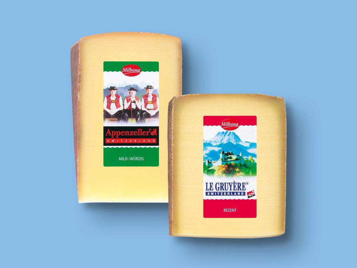 Bild 1 von Milbona Le Gruyère/Appenzeller, 
         170/200 g