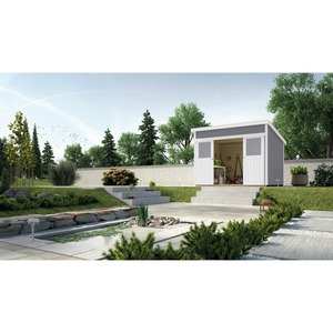 Weka Gartenhaus Massivholz grau 295 x 213 cm