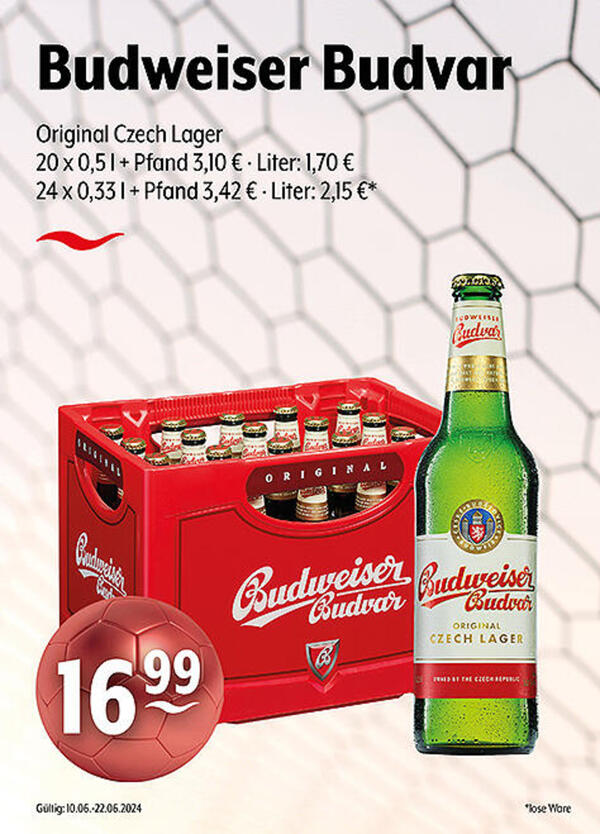 Bild 1 von Budweiser Budvar Original Czech Lager