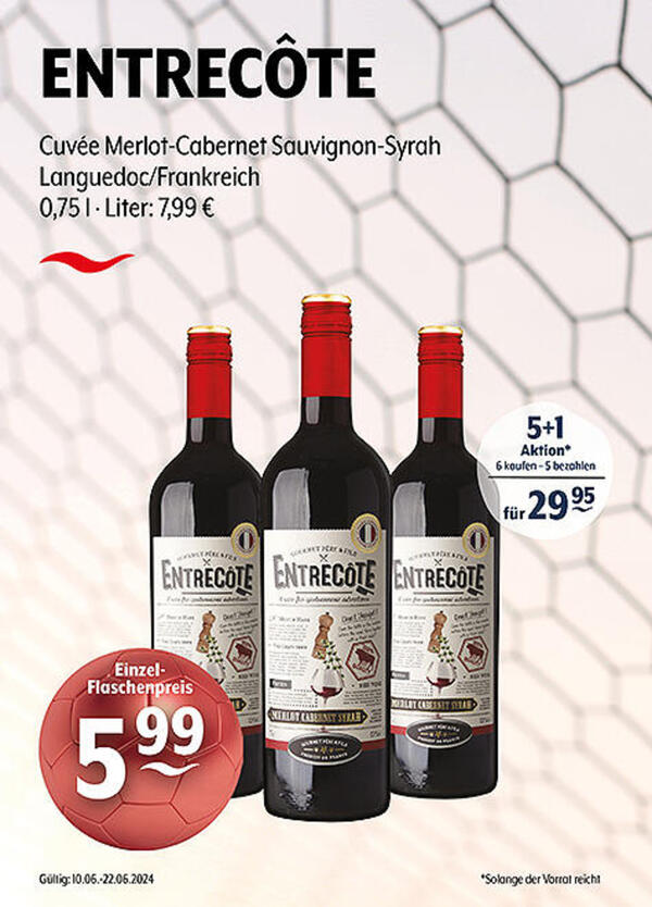 Bild 1 von ENTRECÔTE Cuvée Merlot-Cabernet Sauvignon-Syrah
Languedoc/Frankreich