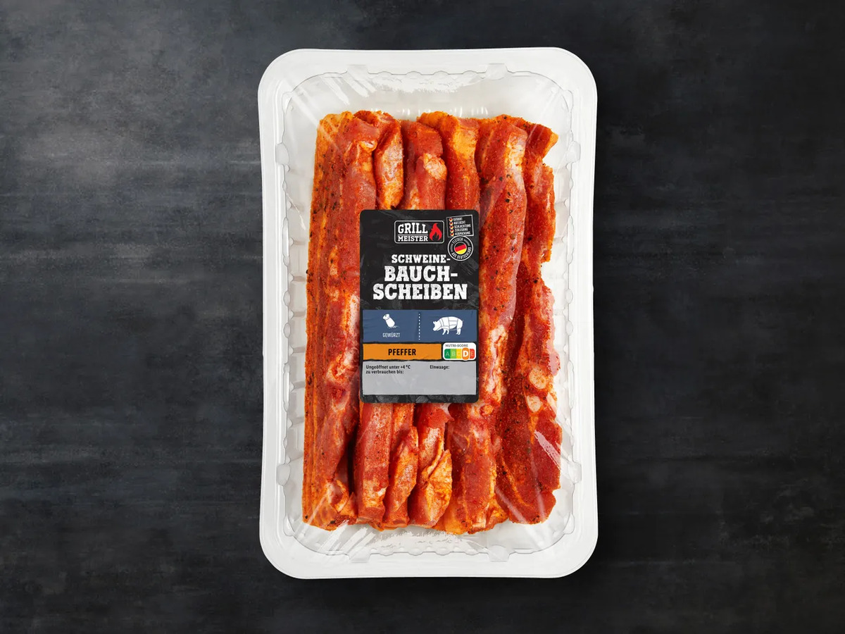 Bild 1 von Grillmeister Schweine-Bauchscheiben, 
         700 g