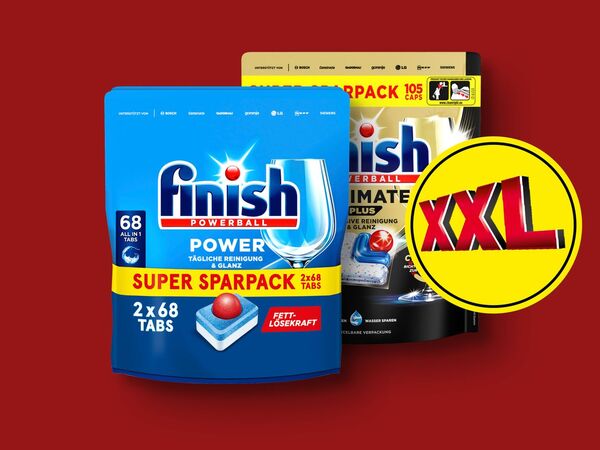 Bild 1 von Finish Powerball-Tabs Super Sparpack, 
         2x 68/126/118/105 Tabs