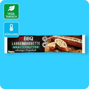 BBQ Laugenbaguette mit Kräuterbutter