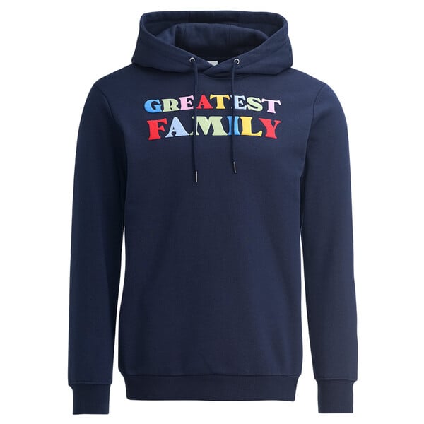 Bild 1 von Herren Hoodie mit Message-Print DUNKELBLAU