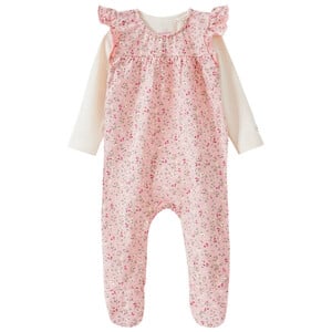 Newborn Strampler und Langarmbody ROSA / CREME