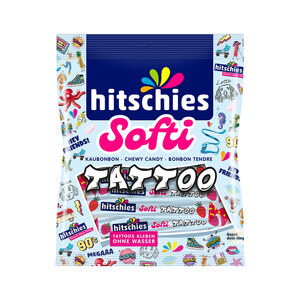 Hitschler Softibar Kaubonbon mit Tattoos 75 g