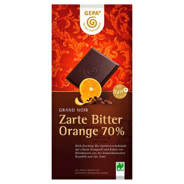 Bild 1 von Gepa Bio Schokolade Grand Noir Zarte Bitter Orange 100g