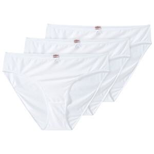 3 Damen Slips im Basic-Look WEISS