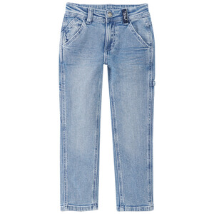 Jungen Straight-Jeans mit verstellbarem Bund BLAU