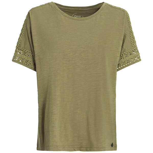 Bild 1 von Damen T-Shirt mit grober Spitze OLIV