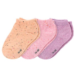 3 Paar Baby Sneaker-Socken im Set ROSA / APRICOT / FLIEDER