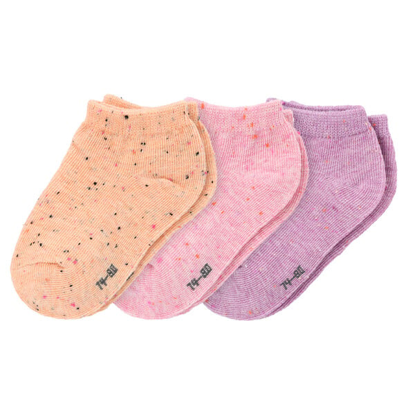 Bild 1 von 3 Paar Baby Sneaker-Socken im Set ROSA / APRICOT / FLIEDER