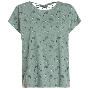 Damen T-Shirt mit Segelschiff-Allover HELLGRÜN