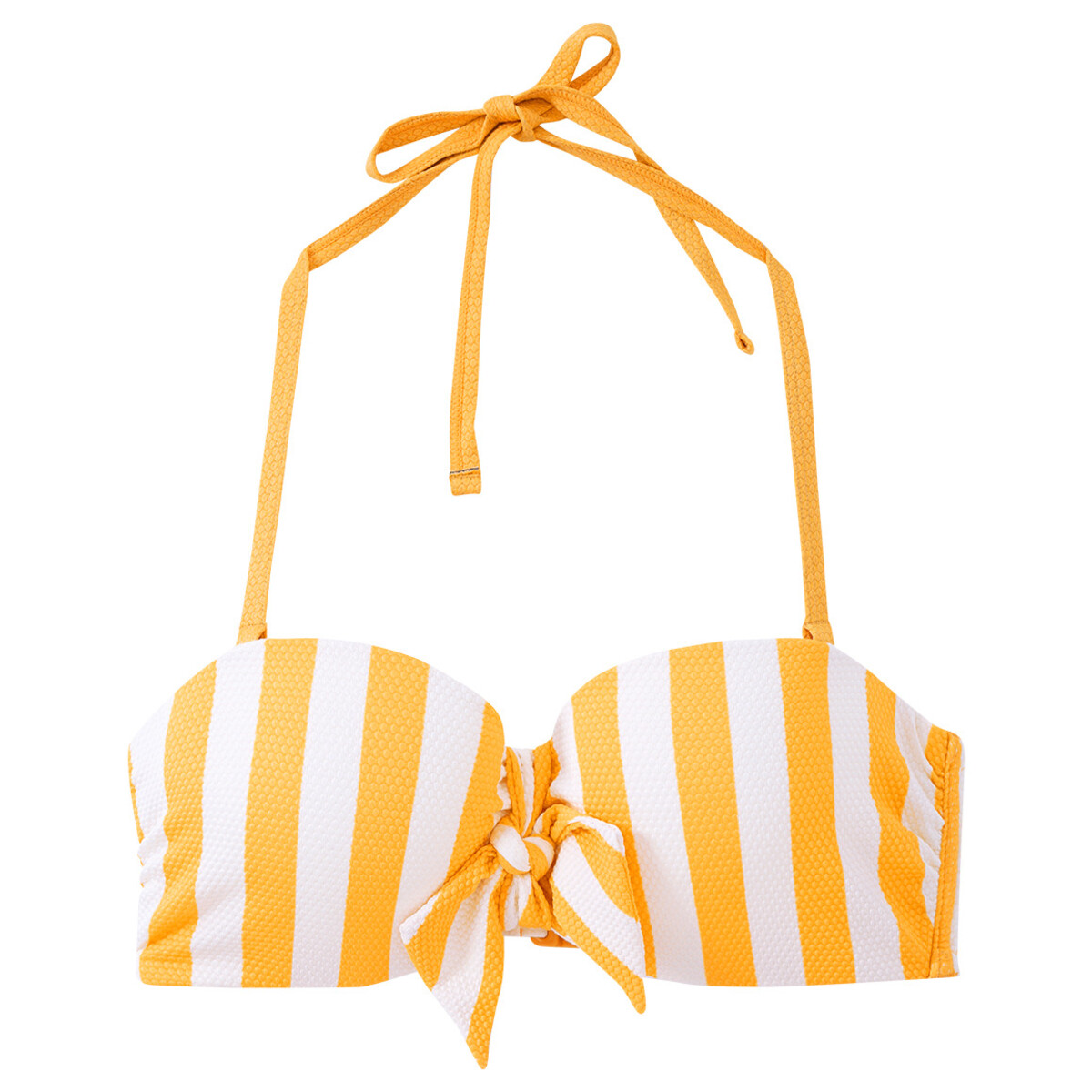 Bild 1 von Damen Bikinioberteil mit Wabenstruktur GELB / WEISS
