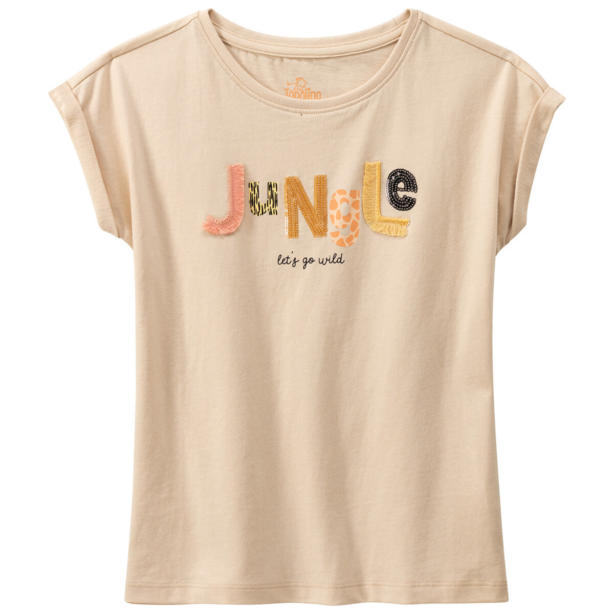 Bild 1 von Mädchen T-Shirt mit Applikationen BEIGE