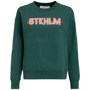 Damen Sweatshirt mit Stickerei DUNKELGRÜN