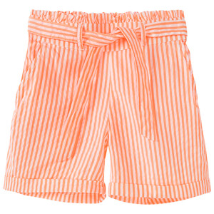 Mädchen Shorts mit Streifenmuster KORALLE / WEISS