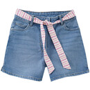 Bild 1 von Mädchen Jeansshorts mit Stoffgürtel BLAU
