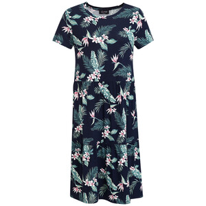 Damen Kleid mit Allover-Print DUNKELBLAU / GRÜN