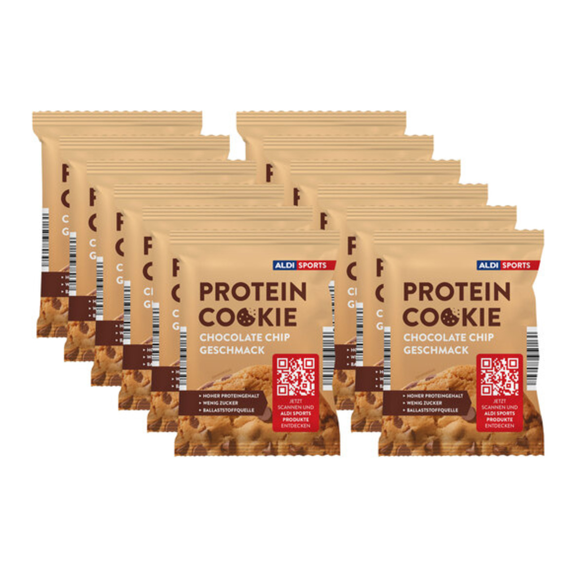 Bild 1 von Protein Cookies Chocolate Chip, 12er Set (12 x 80 g = 960 g)