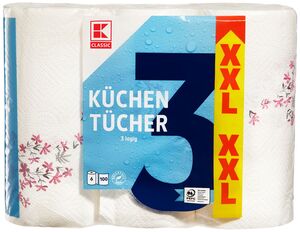 K-CLASSIC Küchentücher Saugstark, Packg. = 6 x 100 Blatt