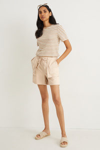 C&A Shorts-High Waist, Beige, Größe: 44