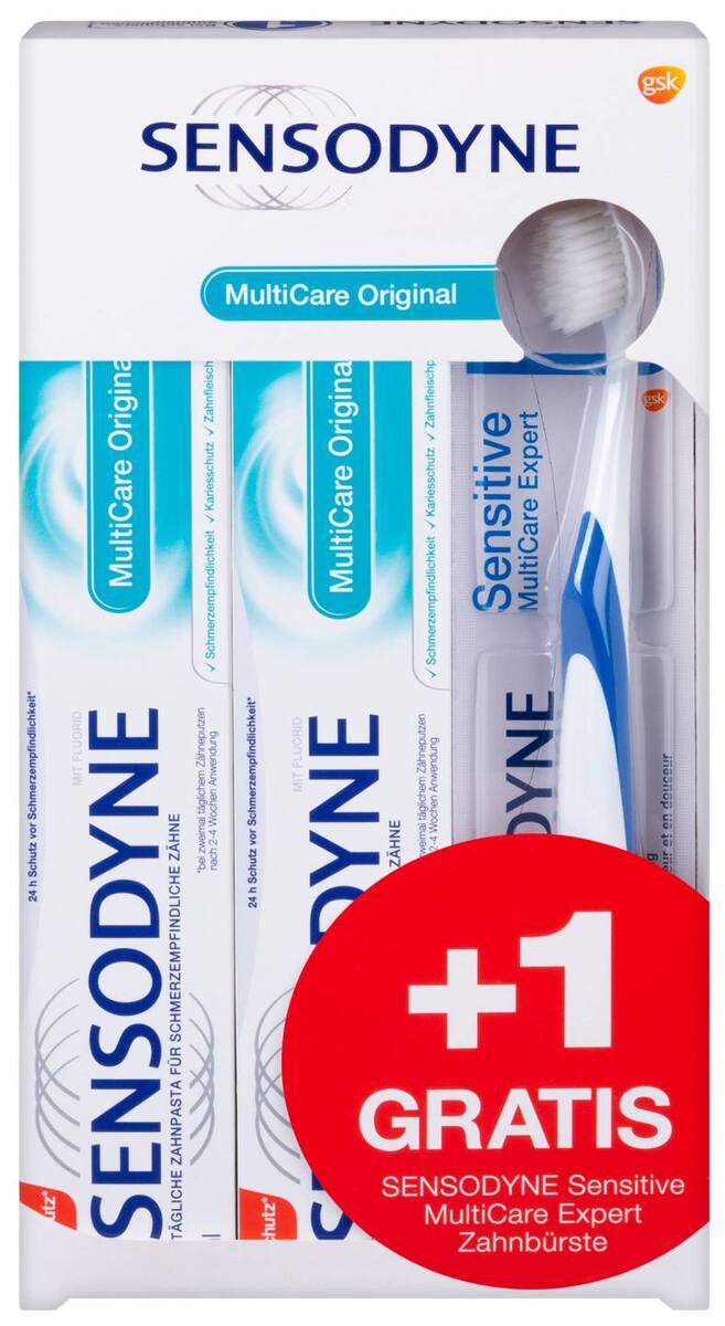 Bild 1 von SENSODYNE Zahnpasta MultiCare Original, 2 x 75-ml-Tube