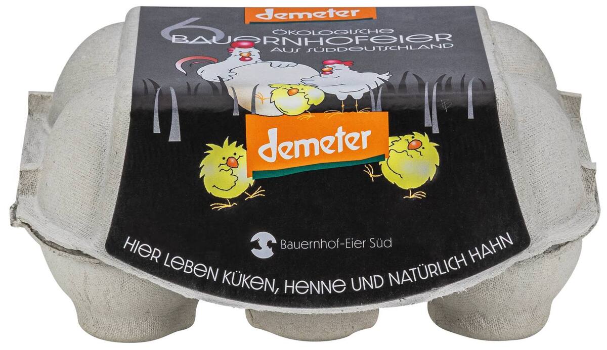 Bild 1 von BAUERNHOF-EIER SÜD Demeter frische Eier, 6-St.-Packg.