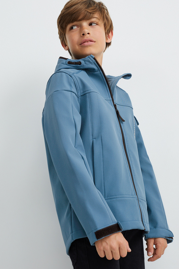 Bild 1 von C&A Softshelljacke mit Kapuze, Blau, Größe: 176