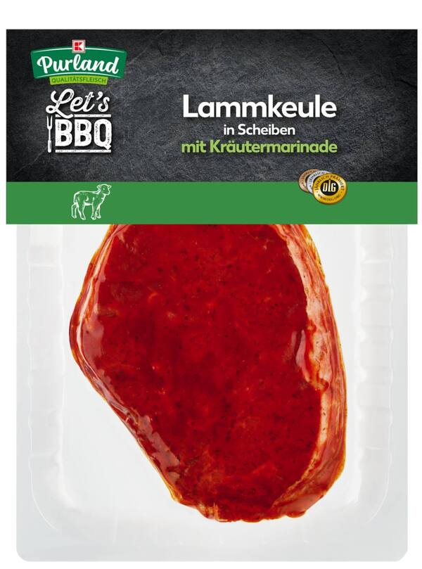 Bild 1 von K-PURLAND Lammkeule in Scheiben mit Kräutermarinade, kg