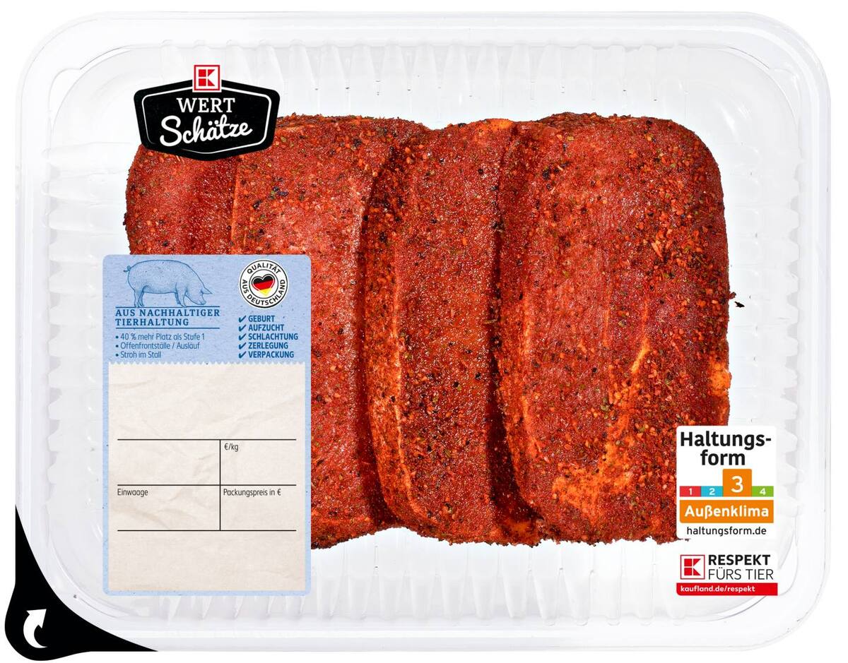Bild 1 von K-WERTSCHÄTZE Schweinerückensteak, kg